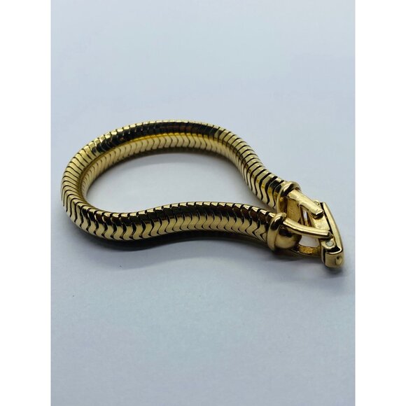 VINTAGE TIFFANY & CO 14k GOLD BRACELET SNAKE FLEX 9.5MM WIDE 6 5/8” Long - Picture 2 of 13